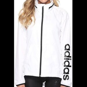 Adidas White Windbreaker / size M
